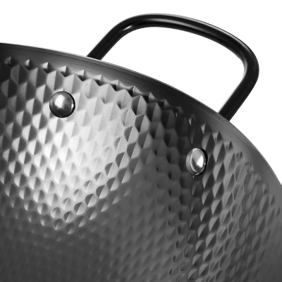 Oster® Oster Bressler 13.5in Nonstick Carbon Steel Wok With Wooden Handle - Image 4