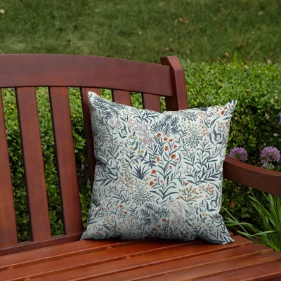 2pk Pistachio Botanical Outdoor Throw Pillows Green - Arden Selections - Image 2