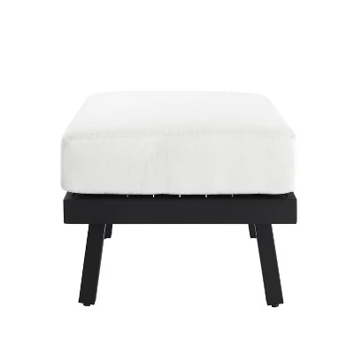 Linon Lark Aluminum Ottoman - Image 2