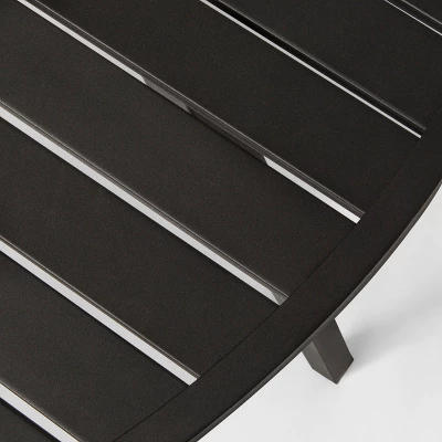 Fairmont 4-Person Round Patio Dining Table Black - Threshold™ - Image 3