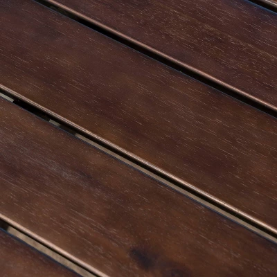 Geelong 7pc Acacia Wood & Wicker Patio Dining Set - Brown - Christopher Knight Home - Image 4