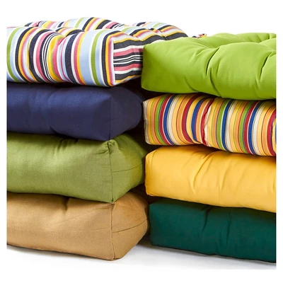 Outdoor Solid Navy Sunbrella Seat Cushion - Kensington Garden - Image 3