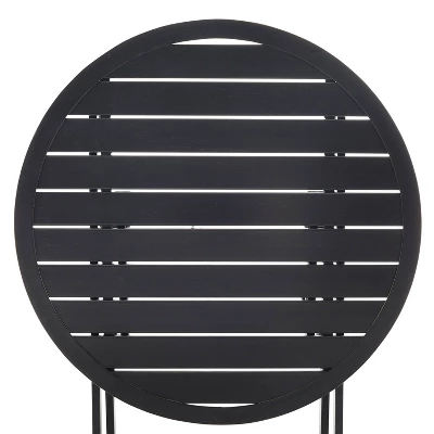 3pc Kaplan Outdoor Steel Bistro Set Oatmeal/Bronze - Crosley - Image 7