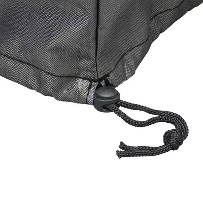 Gold 2-Layer Polyester Fabric Outdoor Dining Set Cover Charcoal Grey By Shield