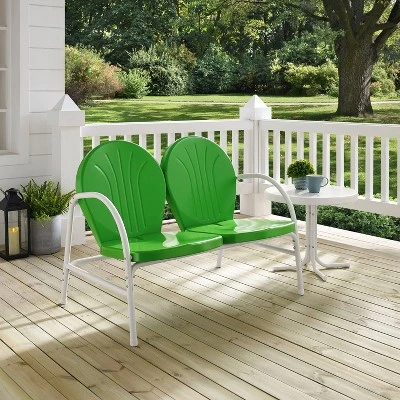 Griffith 2pc Outdoor Conversation Set - Kelly Green - Crosley - Image 3