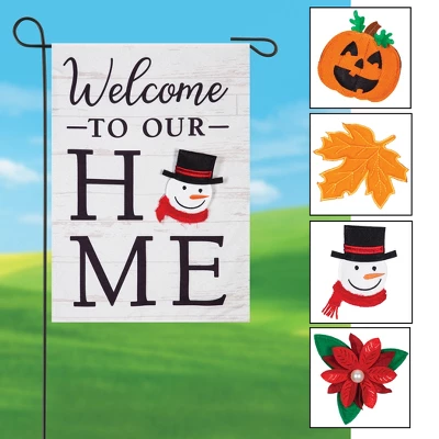 Collections Etc Welcome To Our Home Interchangeable Seasonal Garden Flag