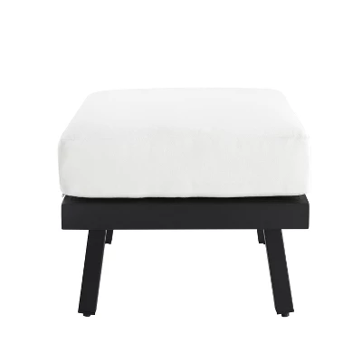 Linon Lark Aluminum Ottoman - Image 3