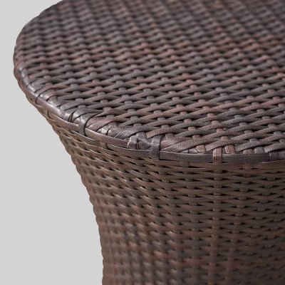 Sagan 3pc Wicker Patio Chat Set - Brown/Beige - Christopher Knight Home - Image 4