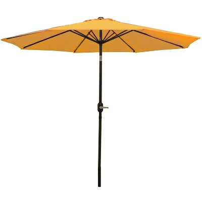 Sunnydaze Decor Sunnydaze Outdoor Aluminum Patio Table Umbrella With Polyester Canopy And Push Button Tilt And Crank - 9' - Image 16