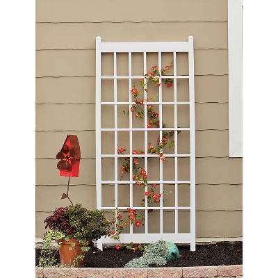 38" X 85" Lancaster Trellis - White - Dura-Trel