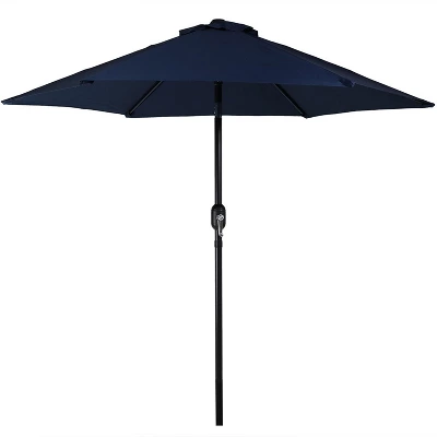 Sunnydaze Decor Sunnydaze Outdoor Aluminum Patio Table Umbrella With Polyester Canopy And Tilt And Crank Shade Control - 7.5' - Image 10