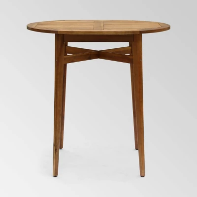 Stamford 5pc Acacia Wood Rustic Bar Set Teak Finish - Christopher Knight Home - Image 4