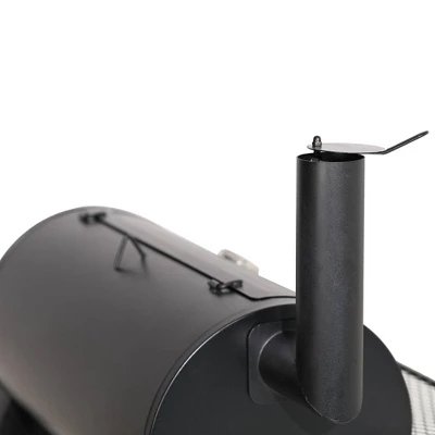Captiva Designs E02GR006 Offset Charcoal Smoker - Black - Image 3