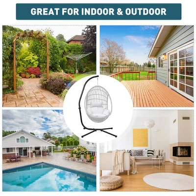 Hammock Steel C Stand -Stand For Hanging Hammock Chairs - 300 Pound Capacity, Black - Image 6