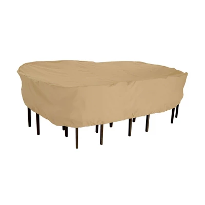 Classic Accessories Tan Terrazzo Water-Resistant Oval Patio Table And Chair Set Cover - Image 5