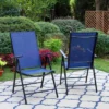 2pk Outdoor 7 Position Arm Chairs With High Backs & Aluminum Frames - Captiva Designs