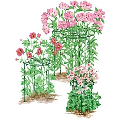 Heavy Duty 12" Grow Through Flower And Plant Supports, Set Of 3 - Gardener's Supply Co.