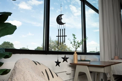 Dawhud Direct 24" H Moon And Stars Wind Chimes - Image 3