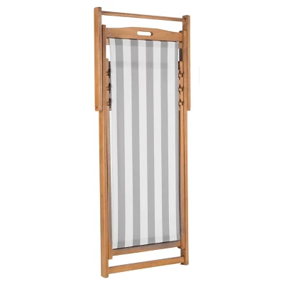 Loren Foldable Sling Chair - Natural/Gray/White - Safavieh - Image 4