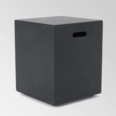 Oana 7pc Acacia V-Shaped Sectional Sofa With Fire Pit Set - Gray/Dark Gray - Christopher Knight Home - Image 5