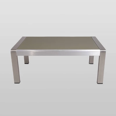 Aviara 4pc Aluminum Chat Set - Silver/Khaki - Christopher Knight Home - Image 4