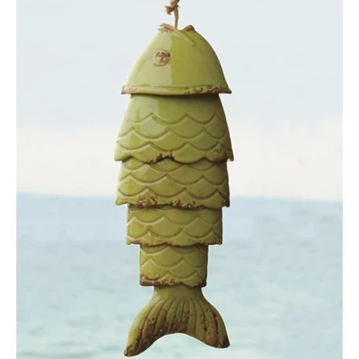 Wind & Weather Colored Porcelain Koi Fish Wind Chime - Image 4