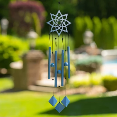 Dawhud Direct 36"H Spiral Mandala Garden Decor Wind Chime - Image 2