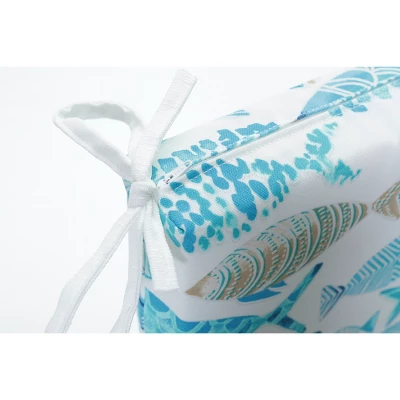 Hooked Nautical 2pc Outdoor Seat Cushion Set - Pillow Perfect - Image 2