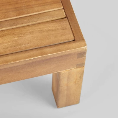 Oana 6pc Acacia Wood Sofa Chat Set Teak/Beige - Christopher Knight Home - Image 6