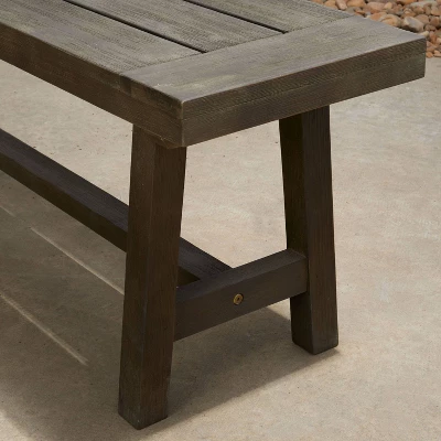 Renaissance Outdoor Patio Dining Picnic Bench - Gray - Vifah - Image 4