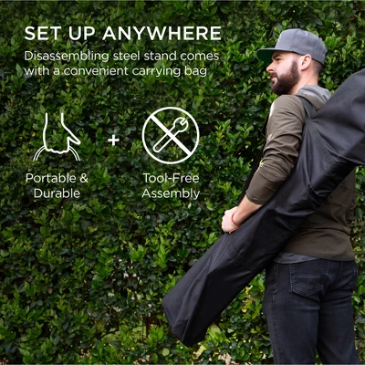 Best Choice Products Outdoor Adjustable Steel Hammock Stand For 9-14ft Hammocks W/ Hooks, Carrying Bag, 450lb Capacity - Image 5