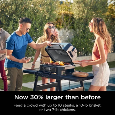 Ninja Woodfire ProConnect Premium XL 7-in-1 Outdoor Grill & Smoker, App Enabled, Woodfire Technology, 2 Built-In Thermometers - OG951 - Image 5
