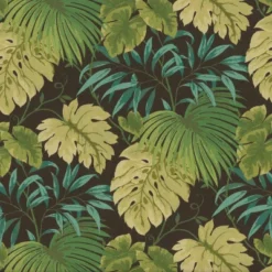 Outdoor 2-Piece Chair Cushion Set - Brown/Green Floral - Pillow Perfect