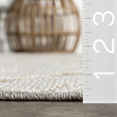 NuLOOM Leisa Abstract Swirls Indoor/Outdoor Patio Area Rug - Image 2