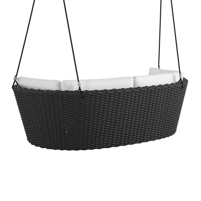 Sally Loveseat Swing With Cushion - Gray/Black - Novogratz - Image 5