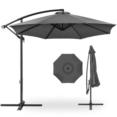 Best Choice Products 10ft Offset Hanging Outdoor Market Patio Umbrella W/ Easy Tilt Adjustment - Image 7