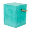 Contemporary Outdoor Accent Table - Aquamarine - Olivia & May
