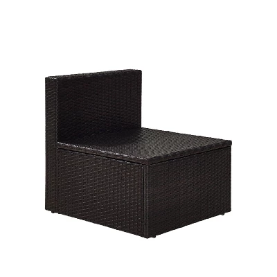 Palm Harbor Outdoor Wicker Center Chair - Gray - Crosley - Image 5