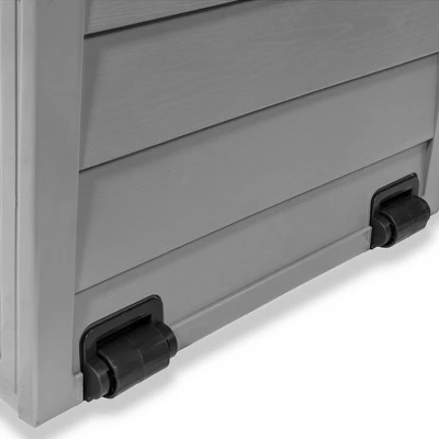 Barton 63 Gallons Patio Storage Box Container Pools Deck Box Build-in Wheel, Gray - Image 5