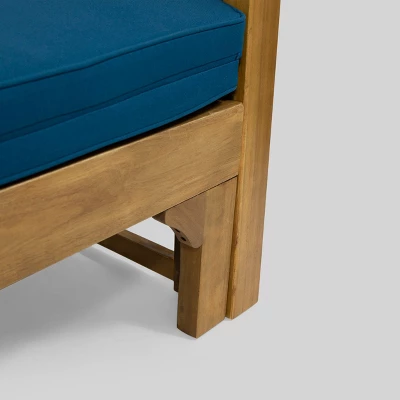 Long Beach Acacia Wood Extendable Patio Daybed Sofa Teak - Christopher Knight Home - Image 4