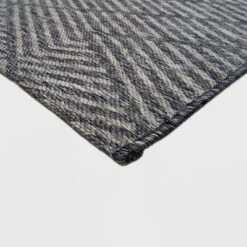 7' X 10' Seagull Stripe Outdoor Rug Gray - Project 62â„¢