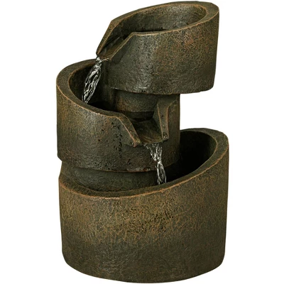 John Timberland Rustic Modern Zen Indoor Tabletop Water Fountain 9 3/4" High Cascading Table Desk Office Home Bedroom Relaxation - Image 2