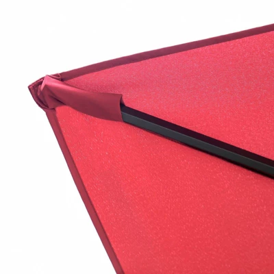 10 ' X 6.6' Rectangular Outdoor Patio Market Umbrella With Straight Crank - Captiva Designs - Image 7