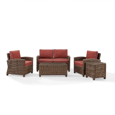 Bradenton 5pc Outdoor Wicker Conversation Set - Crosley - Image 11