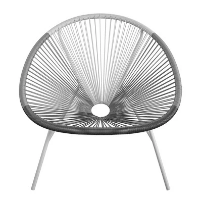 Avo 2pk Indoor/Outdoor Modern Extra Large Lounge Chair Black/White/Gray - CosmoLiving By Cosmopolitan - Image 3