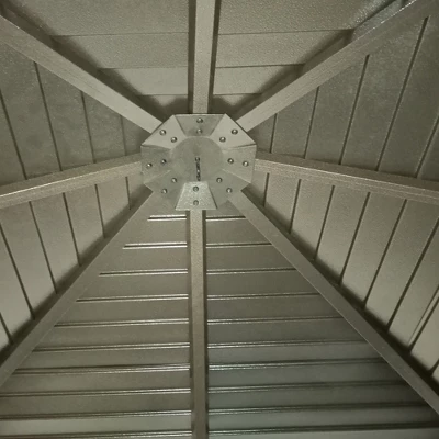 Outsunny 10x10 Hardtop Gazebo With Aluminum Frame, Permanent Metal - Image 4