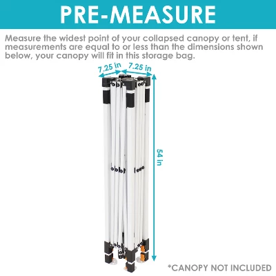 Sunnydaze Decor Sunnydaze Premium Pop-Up Canopying Rolling Carrying Bag For - Black - Image 5