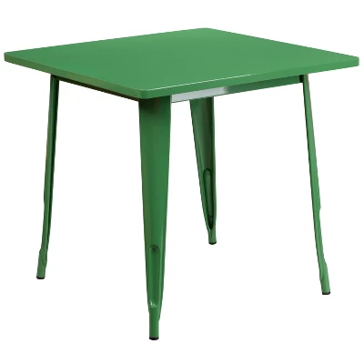 Merrick Lane Nash 31.5" Square Metal Table For Indoor And Outdoor Use - Image 15